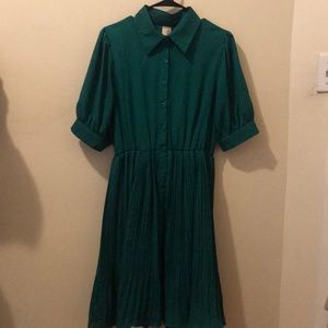 Green Collared Dress